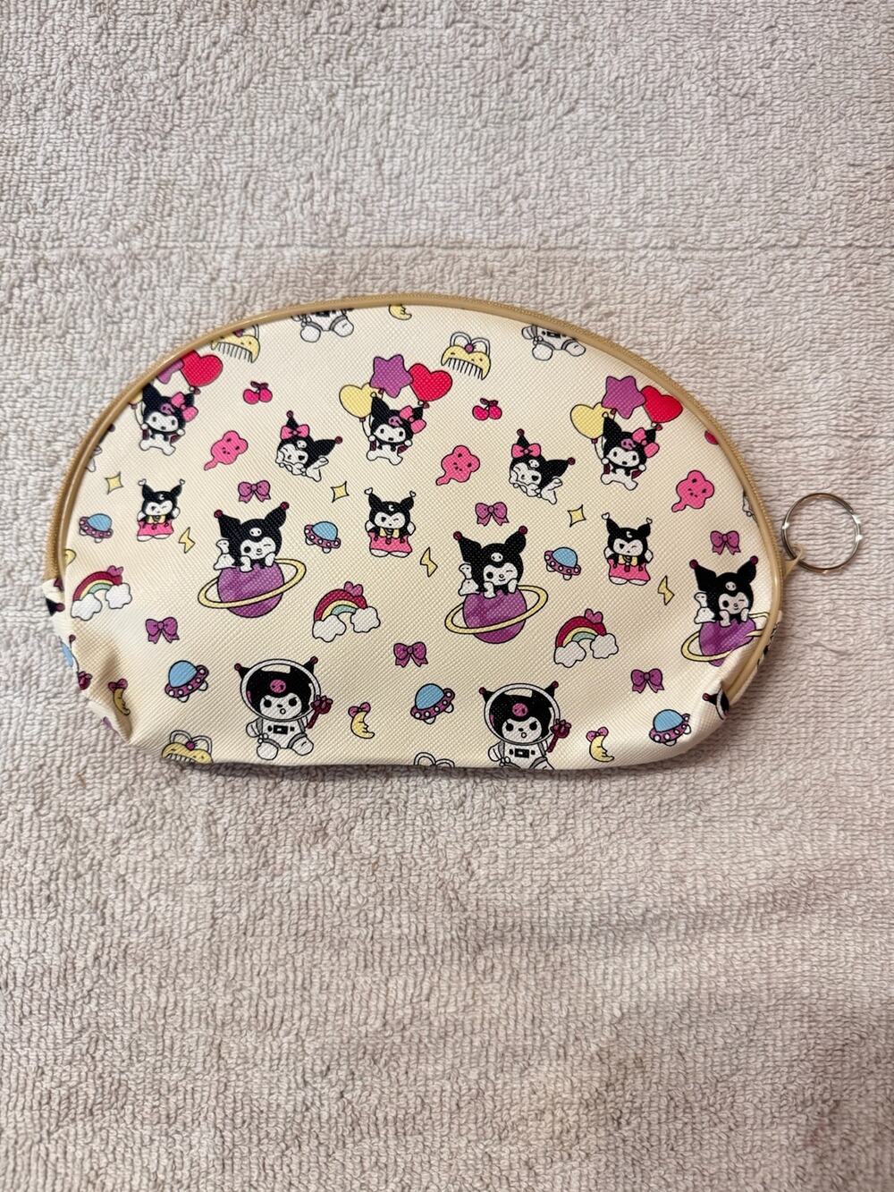 Sanrio Kuromi space themed make up/pencil pouch zipper